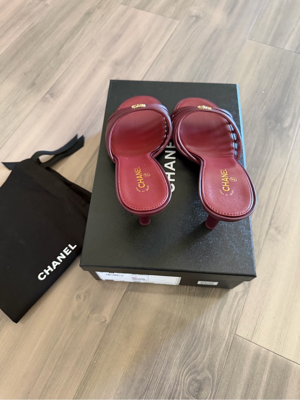 Chanel Burgundy Mules (New Collection) NEW - Picture 4 of 6